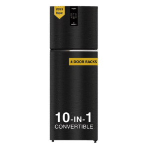 Whirlpool Intellifresh Pro 375 327 Litres 2 Star Frost Free Double Door Convertible Refrigerator with 6th Sense Technology (Grey)