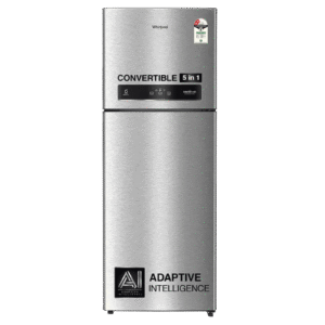 Whirlpool Intellifresh Platina 515 467 Litres 2 Star Frost Free Double Door Convertible Refrigerator with 6th Sense Technology (Grey)