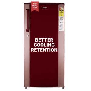 Haier 185 Litres 2 Star Direct Cool Single Door Refrigerator with Antibacterial Gasket (HED-192RS-P, Red Steel)