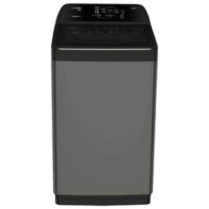 LLOYD 8 kg 5 Star Fully Automatic Top Load Washing Machine (NEO-H, GLWMT80GMBNH, In-built Heater, Mid Black and Black With Chrome)