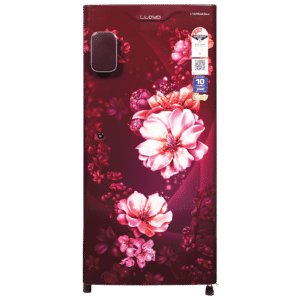 LLOYD 188 Litres 3 Star Direct Cool Single Door Refrigerator with Anti Bacterial Gasket (GLDC203SCWT4JC, Cherry Blossom Wine)