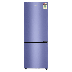 Haier 237 Litres 2 Star Frost Free Double Door Bottom Mount Convertible Refrigerator with Turbo Icing (HRB-2872BSI-P, Storm Inox)