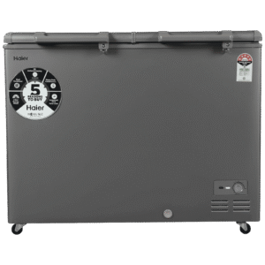 Haier Titanium 595 Litres 5 Star Double Door Deep Freezer with Stabilizer Free Operation (HFC-595DME5, Grey)