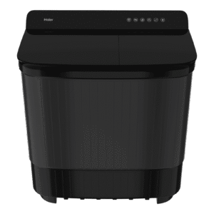 Haier 12 kg 5 Star Semi Automatic Washing Machine with Magic Filter (178, HTW120-178BK, Black)