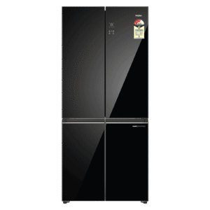 Haier 520 Litres 3 Star Frost Free French Door Convertible Refrigerator with Colorful Digital Display Panel (HRB-600KGU1, Black Glass)