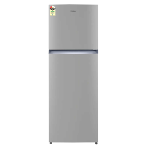 Haier 240 Litres 2 Star Frost Free Double Door Refrigerator with Stabilizer Free Operation (HRF-2902IEBS-P, Brushline Silver)