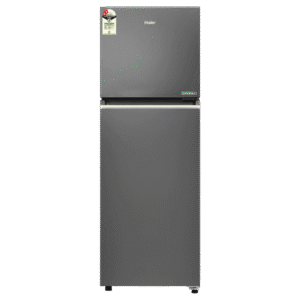 Haier 240 Litres 2 Star Frost Free Double Door Convertible Refrigerator with Turbo Icing Technology (HRF-2902IBGB-P, GE Black)