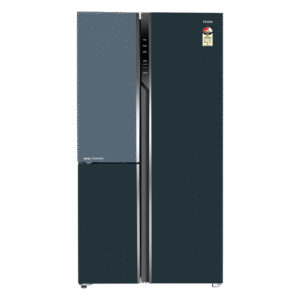 Buy Haier Vogue Series 598 Litres 3 Star Frost Free Side by Side Door Smart Wifi Enabled Convertible Refrigerator with Deo Fresh Technology (HRT-683GOGU1, Grey Onyx Glass) Online