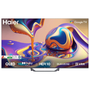 Haier 65S80 165 (65 inch) QLED 4K Ultra HD Smart Google TV with Dolby Audio (2025 model)