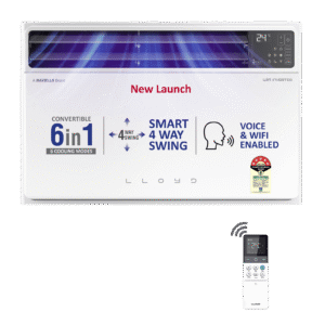 LLOYD 6 in 1 Convertible 1.5 Ton 5 Star Inverter Window Smart AC with Wi-Fi Enabled (2025 Model, Copper Condenser, GLW18V5FWTBR)