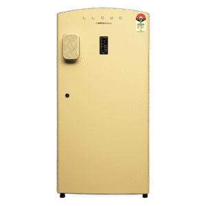 LLOYD 195 Litres 5 Star Direct Cool Single Door Refrigerator with Auto Defrost Technology (GLDF215SPYA4LC, Pastel Yellow)