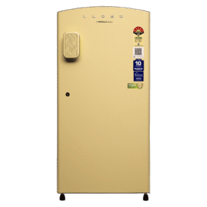 LLOYD 195 Litres 5 Star Direct Cool Single Door Refrigerator with Rapid Freeze Technology (GLDF215SPYT4LC, Pastel Yellow)