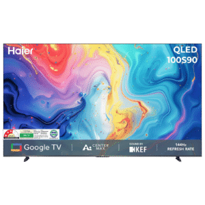 Haier S90 253 cm (100 inch) QLED 4K Ultra HD Smart Google TV with Google Assistant (2025 model)