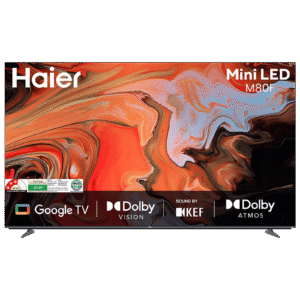 Haier M80F 190 cm (75 inch) 4K Ultra HD Mini LED Google TV with Google Assistant Support (2025 model)