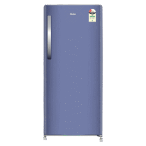 Haier 190 Litres 2 Star Direct Cool Single Door Refrigerator with Toughened Glass Shelves (HRD-2112BRBA-N, Radish Blue)