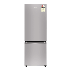 Haier 237 Litres 2 Star Frost Free Double Door Bottom Mount Convertible Refrigerator with Faster Ice Making in 49 Minutes (HRB-2872IETSA-P, Titanium Steel)