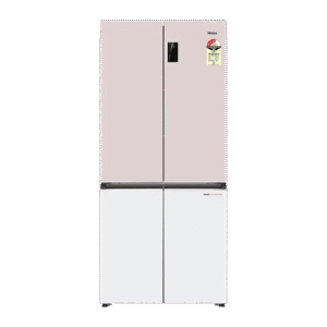 Haier Vogue Lumiere 520 Litres 3 Star Frost Free Side by Side Refrigerator with Digital Display Panel (HRB-600RW, Rosette White)